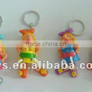 girl doll floating keychain