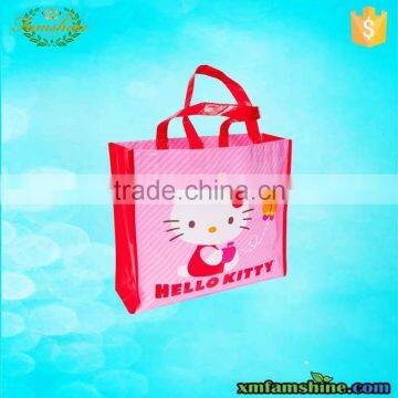 fashion nonwoven laminated hello kitty reusable shopping bag