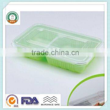 750ml Two Compartments PP Disposable Plastic Food Container SGS/FDA Appoval Microwave Oven Safe photo-3