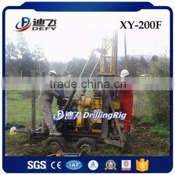 XY-200F Trailer Mounted Borehole Drilling Machine, 200m Water Well Drill Rig photo-2