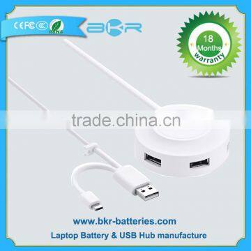 4-Port USB 2.0 Data Hub for iMac/MacBook/MacBook Pro/MacBook Air/Mac Mini/Chrombook/Surface 3/Surface Pro 3/Surface Pro