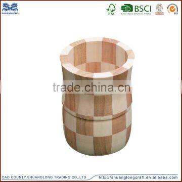 Shandong art mind wood flower vase wood craving craft , best selling wooden crafts