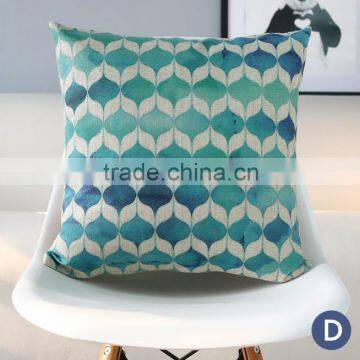 Mediterranean Style Square Linen Replaceable Pillowcase Throw Pillow Cushion Cover photo-4