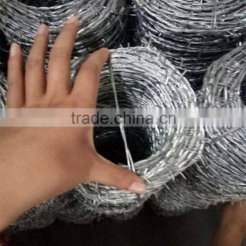 5kg per roll 2 twist 4 thorns barbed wire coil in stock