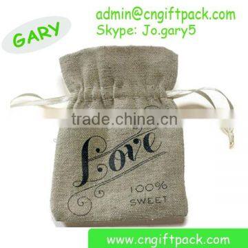 Personalized Drawstring Wedding Gift Pouch Bag