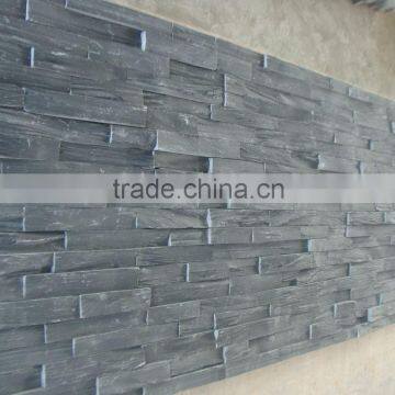 hot sale decorative black slate stone wall panel