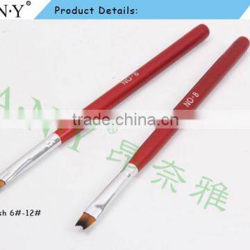 ANY UV Gel Nails Design Painting Nylon Hair French Nail Brush Flat Oval Wood Handle