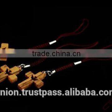 Olive Wood Cross Key Chain Dove