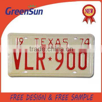 Super quality Promotion personalized car registration plates