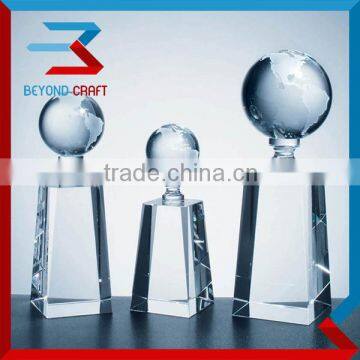 Crystal Advertising Globe Award Trophy