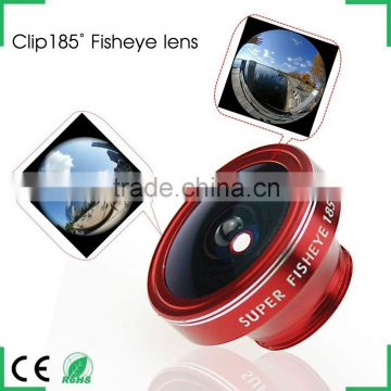 Universal Clip 185 Degree Super Fisheye mobile phone camera lens for galaxy note 3