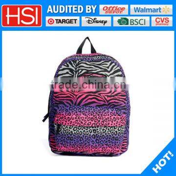 dye sublimation printing zebra and leopard backpack women