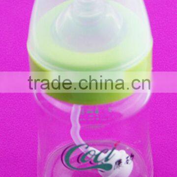 Custom BPA free baby glass milk feeding bottle