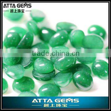 green oval 6x8mm created gems cabochon cut malay jade