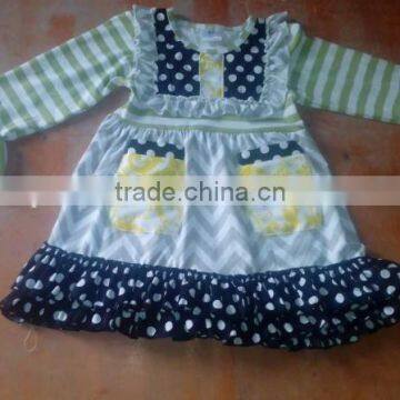 2016 New Popular Mustard Pie Remake Girls Boutique Wholesale Children's Boutique Clothing