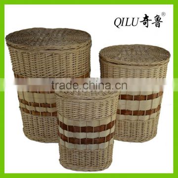 China 100% handmade dirty laundry wicker basket