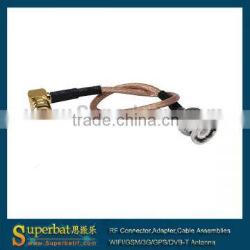 SMB male right angle to BNC male straight pigtail Cable RG316 30cm