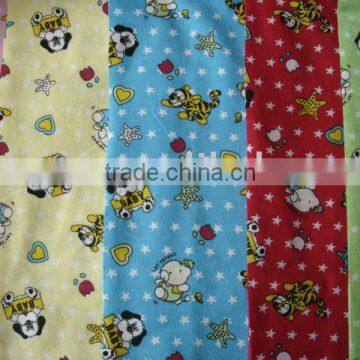 cotton printed cartoon flannel fabric for children sleepwear and pajamas