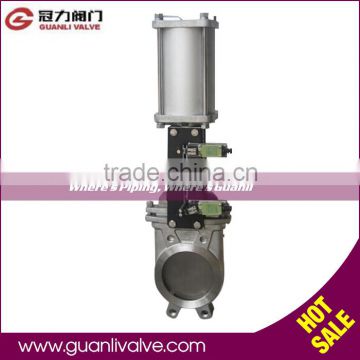 Stainless steel pneumatic Knife Gate Valve with limit switch