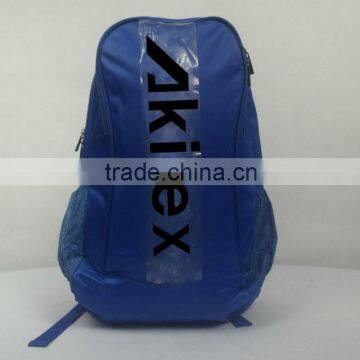 wholesale cheap blue color backpack with OEM service