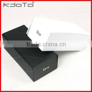 2014 New Style black or white luxury unique custom logo priting sunglasses Box Wholesale