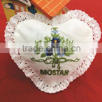 Flower fragrant bag with hand embroidery gift for essential air freshing