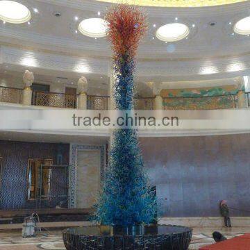 Modern luxury glass art xo-201209 and hotal glass decoration and Interior and Exterior Decoratives and glass project for lobby