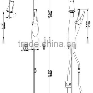 CUPC NSF AB1953 Single Handle Pull-Down Kitchen Faucet With Oil Rubbed Bronze photo-6