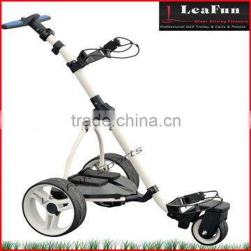 2015 NEW Electric Power Golf Trolleys , Fold Motor Golf Caddy With New Handle .Soft Wheels .LCD DIgital Handle . 36 Holes Batter