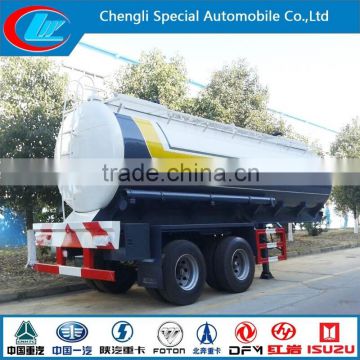 Large Volume 3 Axles Liquild Chemical Tanker Semi Trailer With Pvc / Rubber Liness