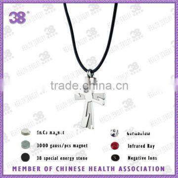 Hot saling 316 stainless steel cross peace sign pendant+ stainless steel pendant