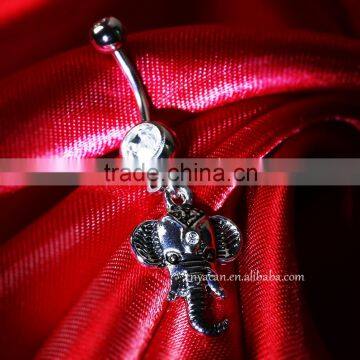 316L Surgical Steel Elephant Piercing Fake Belly Navel Ring