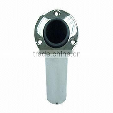 Stainless Flush Mount Rod Holder with 90 Degrees Fixed Flange, Corrosion Resistant