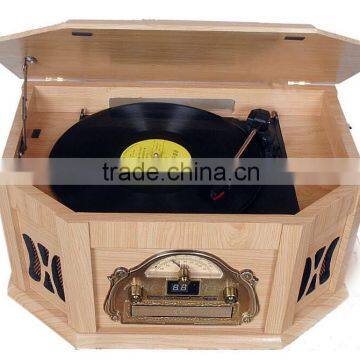 Rain Lane Antique Multi Function Variable Speed Turntable Vinyl Record Player photo-6