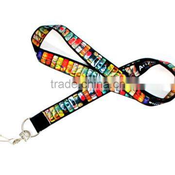 Single custom lanyard printed key lanyard