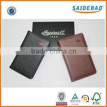 New arrived leather passport holder with multi-function pocket,Beautifully made passport cover/travel wallet with custom logo