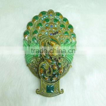 Vintage Style Bronze Cosmetic Pocket Mirror photo-3