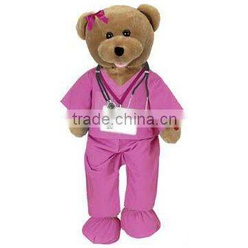 lovely plush doctor teddy bear surgery