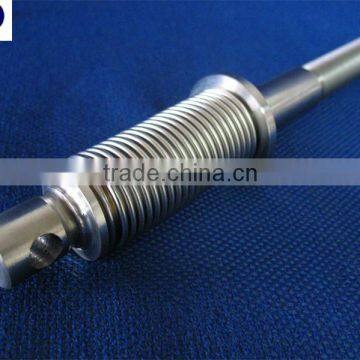 Stainless steel corrugated hose bellows welding two spiral fittings