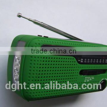 solar radio LED flashlight radio portable radio HT-555