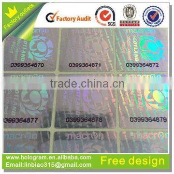 printabel product labels transparent hologram for packing sticker label with waterproof feature