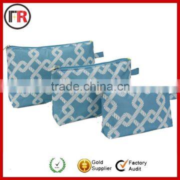 Cotton wholesale canvas cosmetic bag with nice pattern