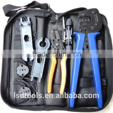 A-K2546B-4 Solar MC4 crimping tool set for MC3 /MC4 connectors and solar cable,combination solar tool kit