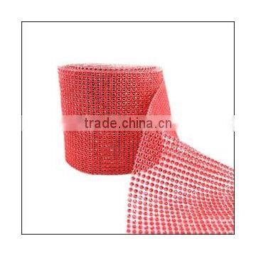 Wedding decorative 10yards acrylic diamond mesh wraps roll ,sparkle rhinestone ribbon