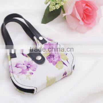 Purple Flower Pattern Purse Manicure Set Wedding Gift