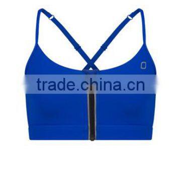 Trendy Design Women Sports Bra Front Zipper Support Yoga Top photo-2