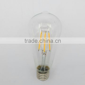 energy saving clear led filament bulb ST58 2W