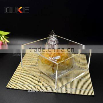 transparent small acrylic display box for cake