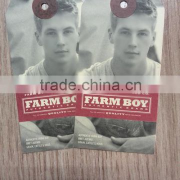 Men fashion hang tag garment tags fashion cloth tag garment hang tags with strings