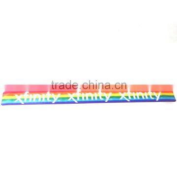 Letter Printed Advertisement Custom Shaped PVC Slap Clips Bracelet Manufacture